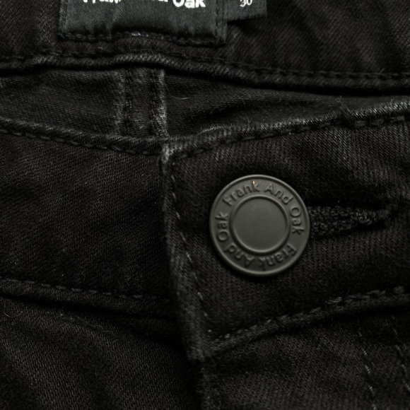 Frank & Oak Debbie skinny jeans black wash high rise 99% cotton - Picture 6 of 16